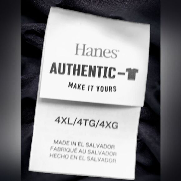 HANES ® BEEFY-T ® - 100% COTTON T-SHIRT NEW SIZE 4XL DARK BLACK - Picture 5 of 5